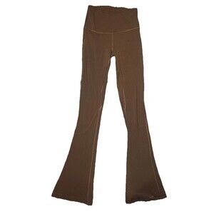Lululemon Groove Pant Super High Rise Flare Nulu Sz 4 32” Roasted Brown